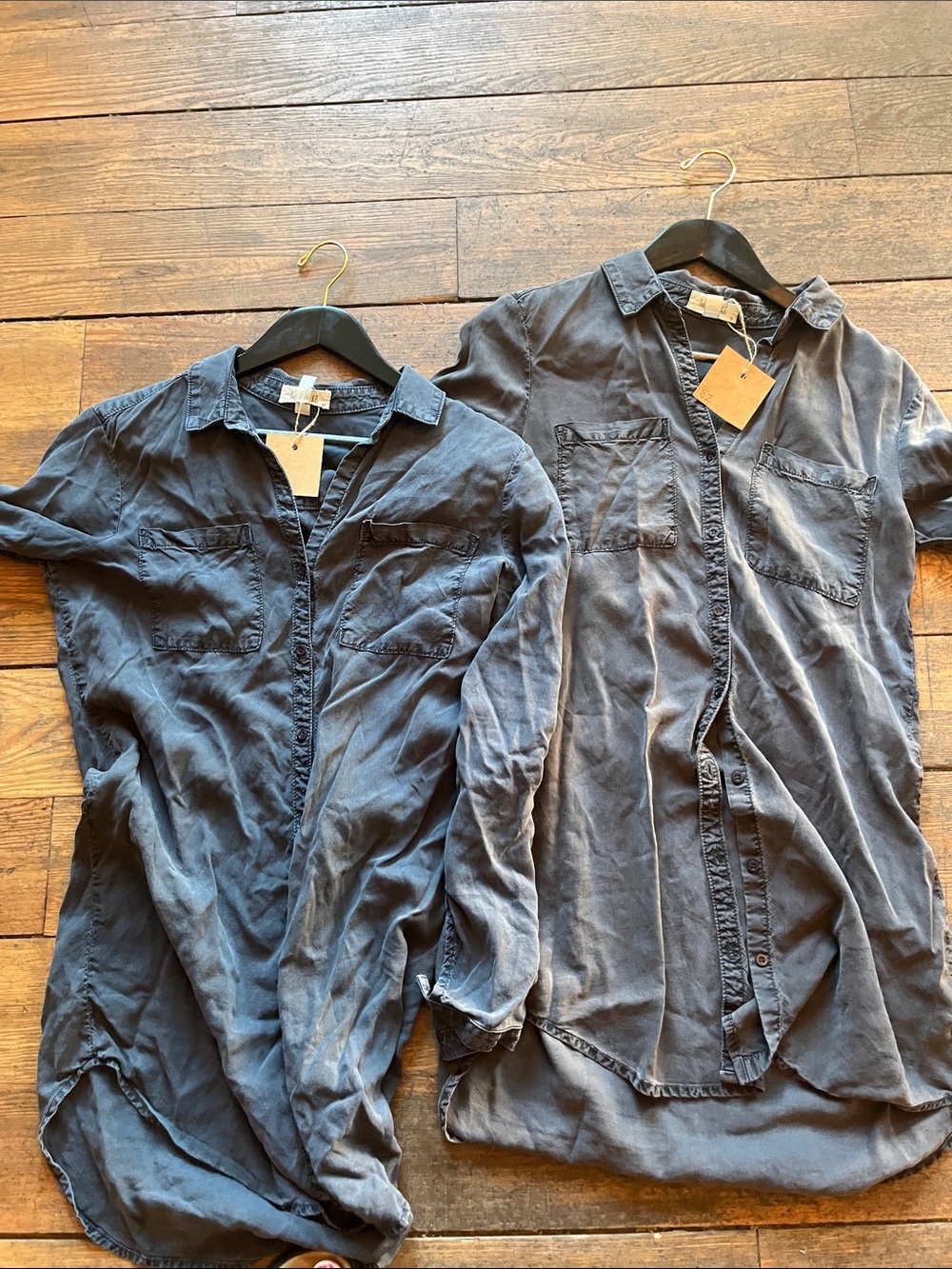 Bella Dahl long chambray button ups